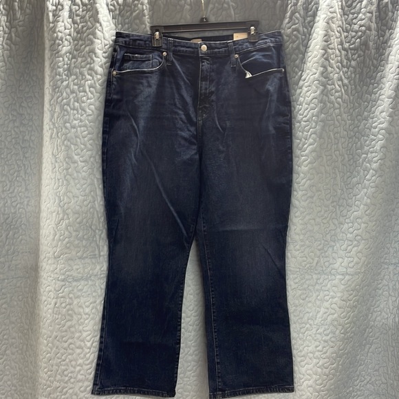 High rise boot, cut dark denim jeans - Picture 2 of 10